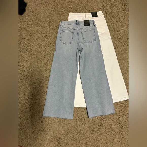 Banana Republic Factory Lot of 2 High Rise Wide Leg Jeans - Picture 5 of 13